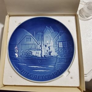 B&G Copenhagen Limited Edition 1976 Christmas Welcome plate. Vintage